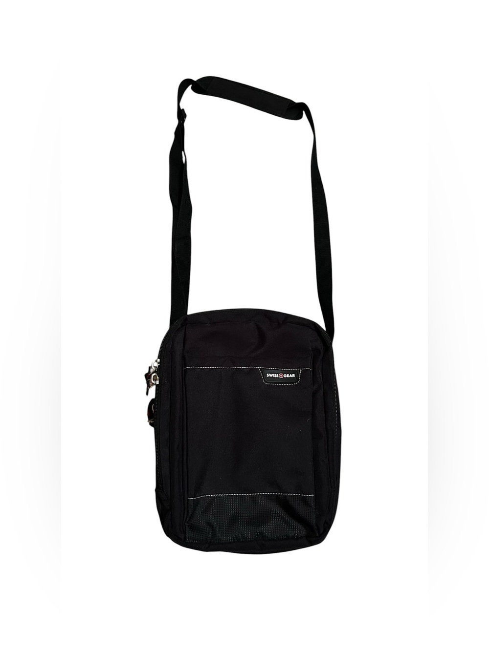 SwissGear Black Nylon Adjustable Strap Travel Crossbody Shoulder Bag